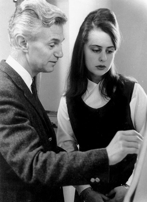 Claire Vignaux in 1964 with Professor Ivan Gallantic, Emmanuel College, Boston, Massachusetts.