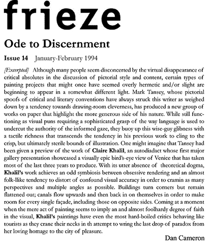 Frieze by Dan Cameron